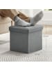 SONGMICS Sitzhocker Minota in Grau - (B)30 x (H)30 x (T)30 cm