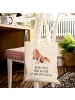 Mr. & Mrs. Panda tote bag Hund Basset Hound mit Spruch in Creme