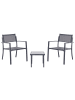 Beliani 3-tlg Bistro Set TAVOLETO in Grau