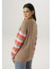 Aniston SELECTED Strickpullover in braunbeige-orange-rosa