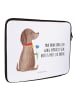 Mr. & Mrs. Panda Notebook Tasche Hund Blume mit Spruch in Weiß