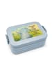 Mr. & Mrs. Panda Snack Box Elefant Seifenblasen Design mit Spruch in Blau Pastell
