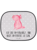 Mr. & Mrs. Panda Auto Sonnenblende Axolotl Niedlich mit Spruch in Grau Pastell