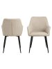 ebuy24 Esszimmerstuhl Lizzy Beige 2er Set