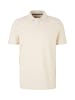 Tom Tailor Tom Tailor Shirt Basic T-Shirt mit Polokragen und Knopfleiste in weiß