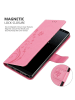 cadorabo Hülle für Samsung Galaxy NOTE 8 Blumen Design in FLORAL ROSA
