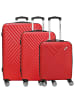 Paradise by CHECK.IN Kingston - 4-Rollen-Trolley Set 3tlg. (lila) in rot