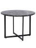home24 home24 Marmor-Couchtisch aus Stein in Schwarz / Schwarz - 60 x 60 x 45 cm in Marmor Schwarz