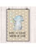 Mr. & Mrs. Panda Poster Elefant Seifenblasen mit Spruch in Beige Pastell