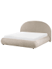 Beliani Doppelbett GRASSE in Beige - (W) 200 x (H) 115 x (L) 225 cm