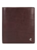 Esquire Toscana Geldbörse RFID Schutz Leder 12 cm coffee