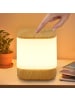 ZMH Tischleuchte LED in beige holz 1800 mAh Akku Touch Dimmbar USB Timer