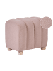 Beliani Pouf IDYLLWILD in Beige/Braun - (W) 49 x (H) 45 x (L) 39 cm