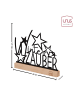 UNUS Aufsteller "Winter Zauber" mit Sternen in schwarz in Schwarz
