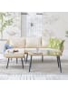 home24 Loungeset Tebon 3-teilig in Braun / Beige