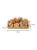 Cheffinger Tablett - Brotkorb & Obstschale mit Griffen - Modern & praktisch in Braun