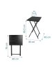 relaxdays Beistelltisch in Schwarz - (B)48 x (H)66,5 x (T)36 cm