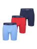Phil & Co. Berlin  Retro Pants Jersey Long Boxer in red+blue+navy
