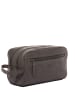 SID & VAIN Leder-Kulturtasche echt Leder Kulturtasche groß dark-braun in braun