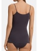 Hanro Spaghetti Top Cotton Seamless in Black pearl