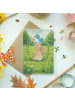 Mr. & Mrs. Panda Babykarte Hase Blume Design ohne Spruch in Weiß