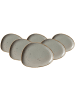 Ritzenhoff & Breker 6er Set Beilagenteller Taste 20,5 x 16 cm taupe in taupe