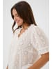 KAFFE curve Kurzarm-Bluse KCdina Regular fit in Chalk