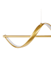 Beliani Pendelleuchten KHUTTI in Gold - (W) 90 x (H) 100 x (L) 16 cm