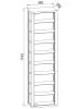 VCM  Wandvitrine Hängevitrine Glasvitrine Stano Maxi in Buche