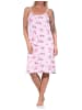 NORMANN Spaghetti Nachthemd florales Design Übergrösse 125 215 212 in rosa