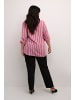 KAFFE curve Langarm-Bluse KCsida in MesaRose/Black Oyester Stripe