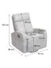 MCW Fernsehsessel A54 Premium, drehbar, Wippfunktion, Stoff/Textil hellgrau