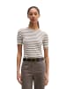 Marc O'Polo Gestreiftes T-Shirt slim in Medium Brown
