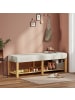 HOMCOM Schuhbank in Cremeweiß 140L x 44B x 48H cm