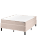 Beliani Doppelbett COUNTESS  in Beige/Braun - (W) 121 x (H) 53 x (L) 201 cm