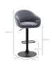 HOMCOM Barhocker in Dunkelgrau 54L x 54B x 112H cm