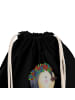 Mr. & Mrs. Panda Baumwolltasche Pinguin Blumen ohne Spruch in Schwarz