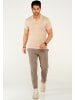 behype Poloshirt KP-100 Knit Polo in Beige