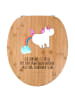 Mr. & Mrs. Panda WC Sitz Einhorn Pupsen mit Spruch in Braun