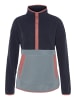 Polarino Fleecepullover in navy-hell blau