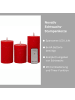 Novaliv 6er Set Led Kerzen 7,5cm ø Kerze flackernde Flamme mit Fernbedingung R in Rot