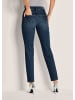 MADELEINE Lange Slim Fit Stretch-Jeans in darkblue