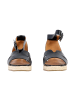 Divine Factory Sandalen mit Keilabsatz und Riemchen Schwarz