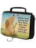 Mr. & Mrs. Panda Make-Up Tasche Hund Liebe Design mit Spruch in Weiß