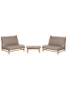 Beliani 3-tlg Sitzgruppe TODI in Braun/Beige