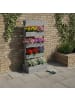 relaxdays Vertikalbeet in Grau - (B)80 x (H)180 x (T)48 cm