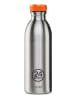 24Bottles Edelstahl Trinkflasche Urban Bottle Brushed Steel 0,5 l in grau
