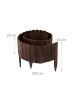 relaxdays Beeteinfassung in Dunkelbraun - (B)200 x (H)25 cm