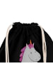 Mr. & Mrs. Panda Stoffrucksack Einhorn Vegan mit Spruch in Schwarz