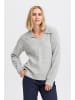 PULZ Jeans PZASTRA V-Neck Pullover regular fit in Light Grey Melange